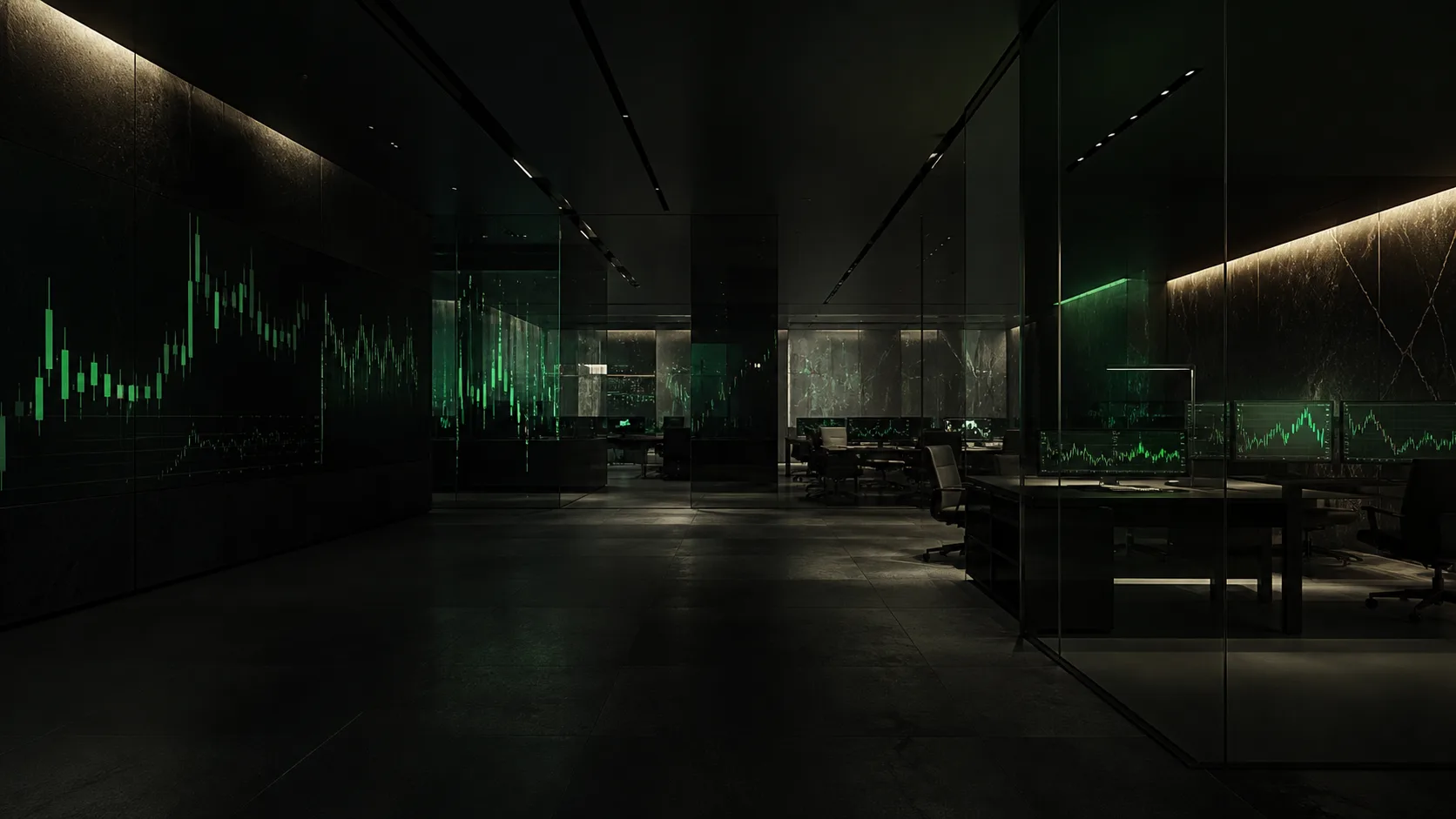 Abstract market intelligence room